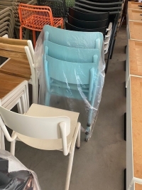 Schoolstoel aluminium powder coated